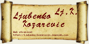 Ljubenko Kozarević vizit kartica